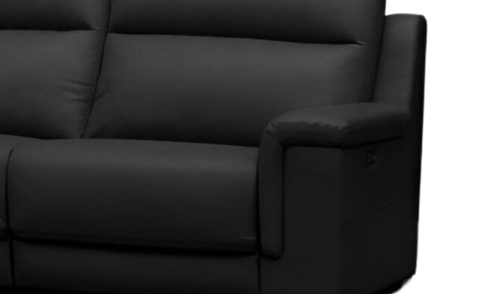 Klaussner Dakota Power Recliner Sofa With USB Port in Black