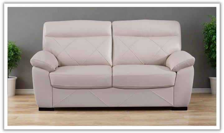 Gio Italia Latitude 2-Seater X-Tufted Leather Stationary Sofa with Headrest