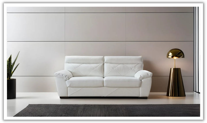 Gio Italia Latitude Cushion Back Modern Loveseat in Leather