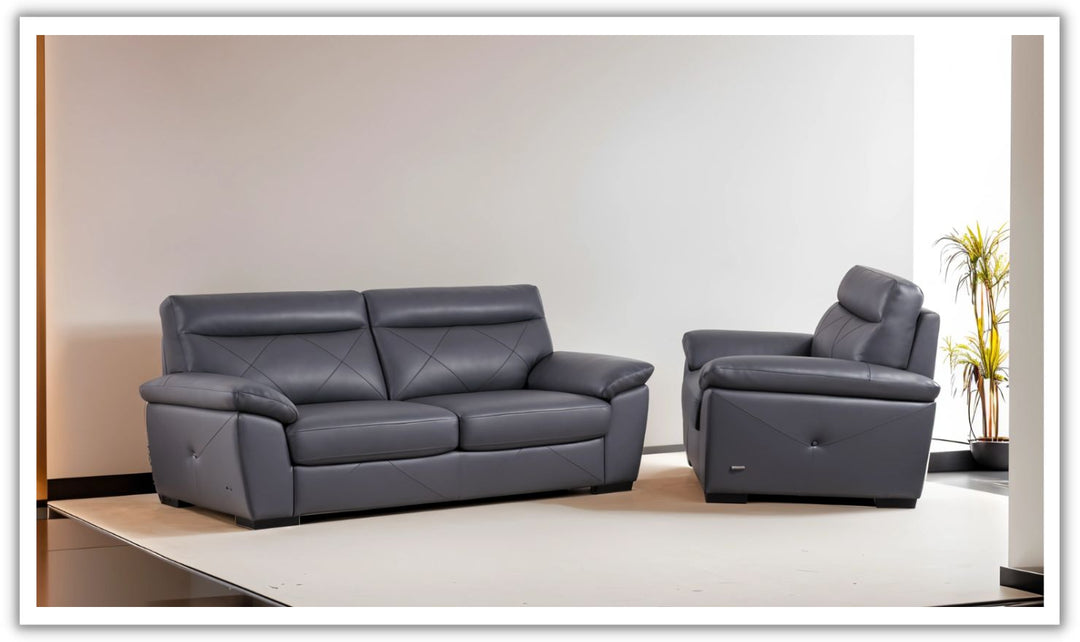 Gio Italia Latitude Stationary Leather Living Room Set (2 Pieces / 3 Pieces)