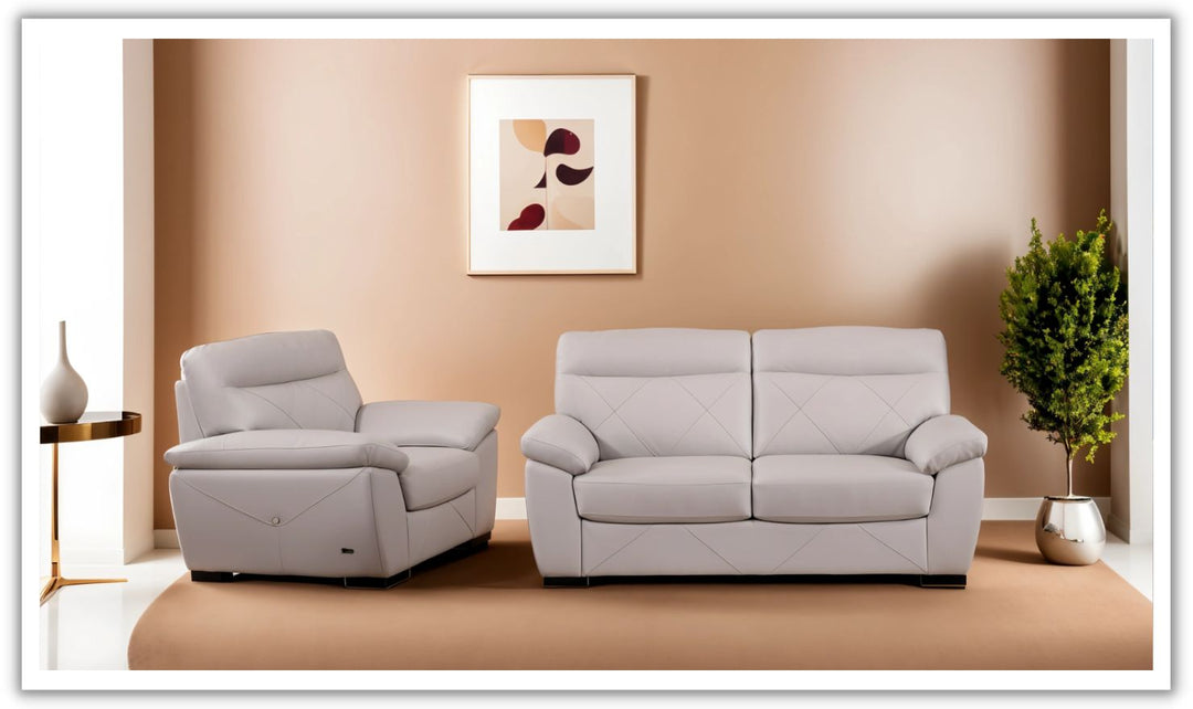 Gio Italia Latitude Stationary Leather Living Room Set (2 Pieces / 3 Pieces)