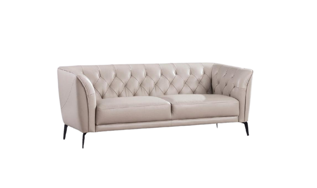 Gio Italia Signiya 2-Seater Leather Sofa with Tufted Back