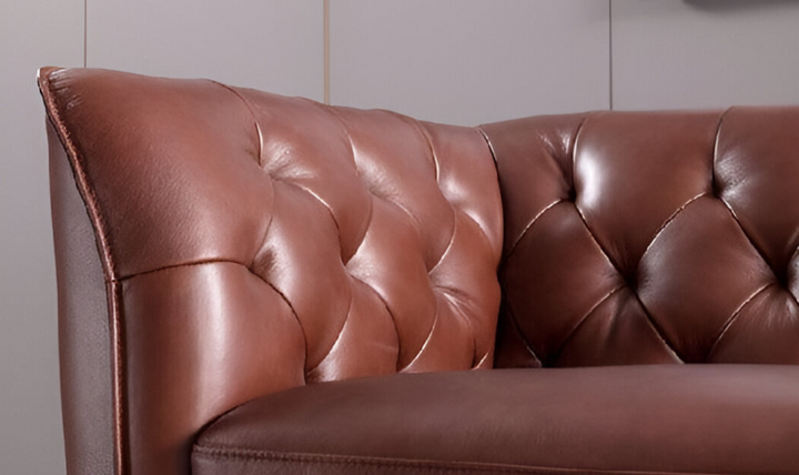 Gio Italia Signiya 2-Seater Leather Sofa with Tufted Back
