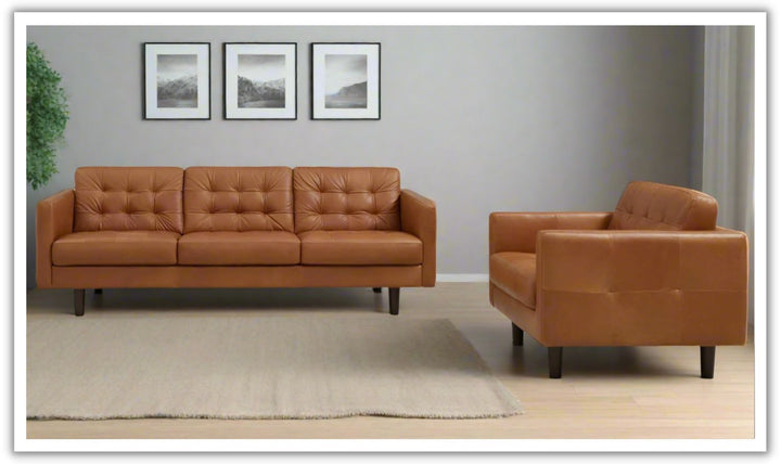 Gio Italia Venere Leather Tufted Back Living Room Set (2 Pieces / 3 Pieces)