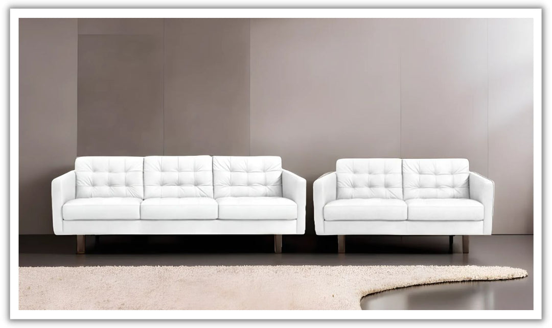 Gio Italia Venere Leather Tufted Back Living Room Set (2 Pieces / 3 Pieces)