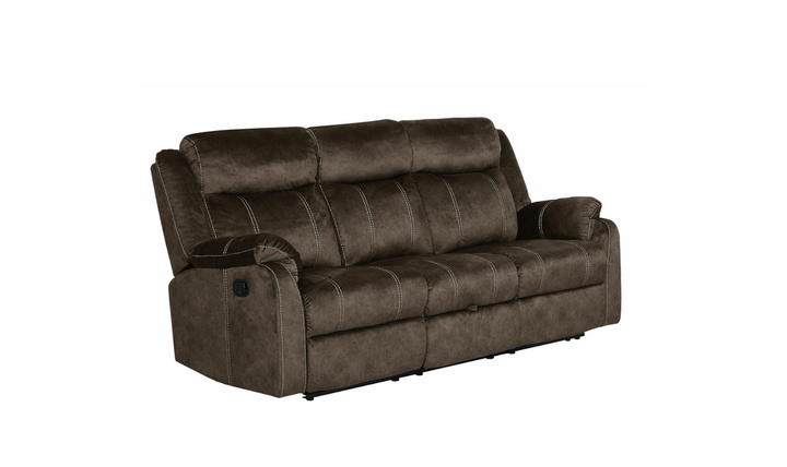 Global Furniture Domino 3-Seater Coffee Fabric Recliner Sofa