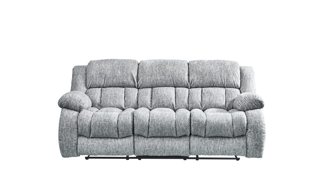 Global Furniture Gray 3-Seater Fabric Recliner Sofa