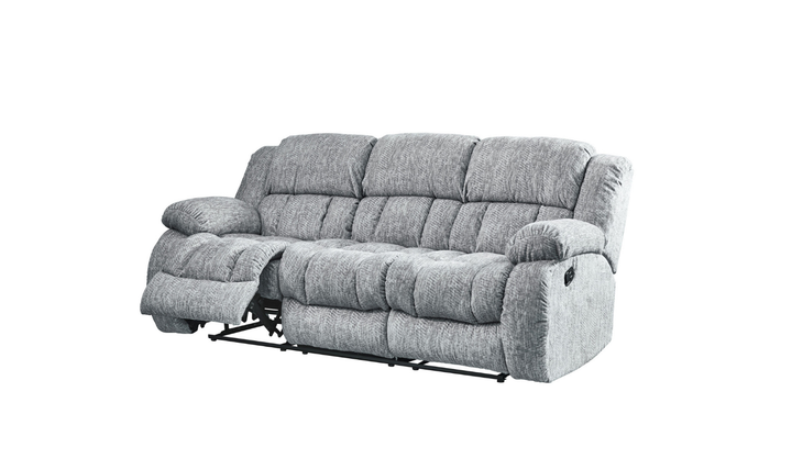 Global Furniture Gray 3-Seater Fabric Recliner Sofa