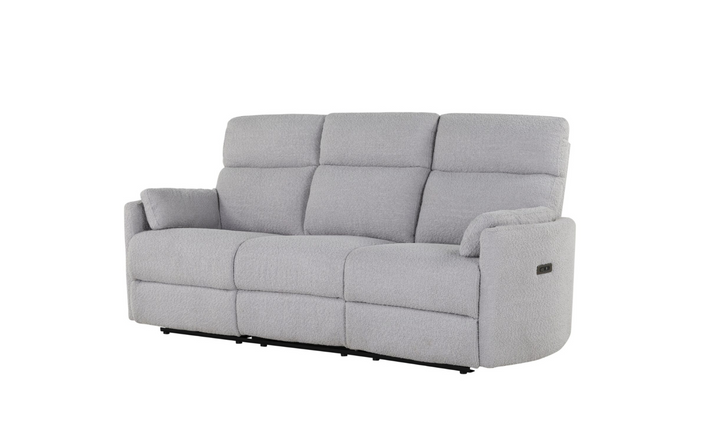 Global Furniture Fluffy Dolphin 3 Seater Fabric Power Recliner Sofa