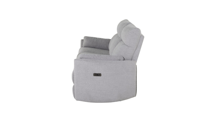 Global Furniture Fluffy Dolphin 3 Seater Fabric Power Recliner Sofa