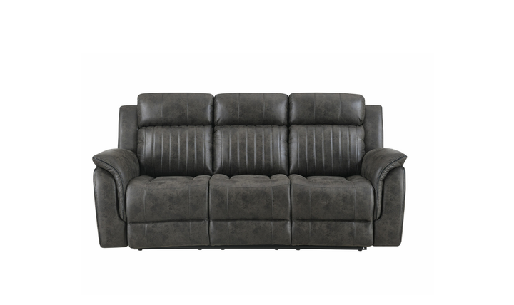 Global Furniture Graystone 3-Seater Gray Fabric Recliner Sofa