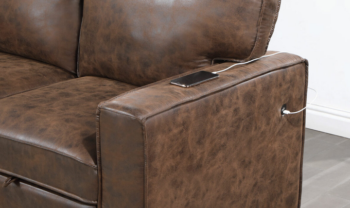 Global Furniture Nordik Reversible Pull Out 3-Seater Fabric Sleeper Sofa