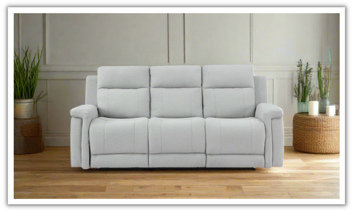 Global Furniture Fluffy Dolphin 3 Seater Fabric Power Recliner Sofa