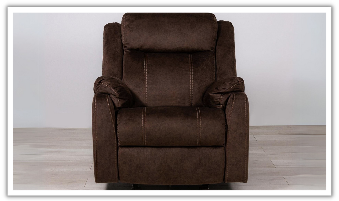 Global Furniture Giada Manual Glider Recliner Chair w/ Pillow Top Arms-jennifer furniture
