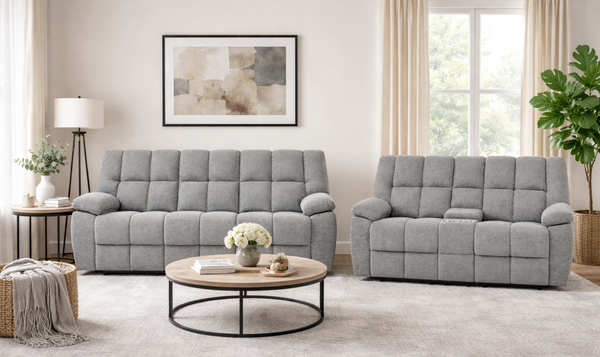 Global Furniture Gray Contemporary Recliner Living Room Set