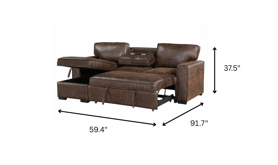 Global Furniture Nordik Reversible Pull Out 3-Seater Fabric Sleeper Sofa