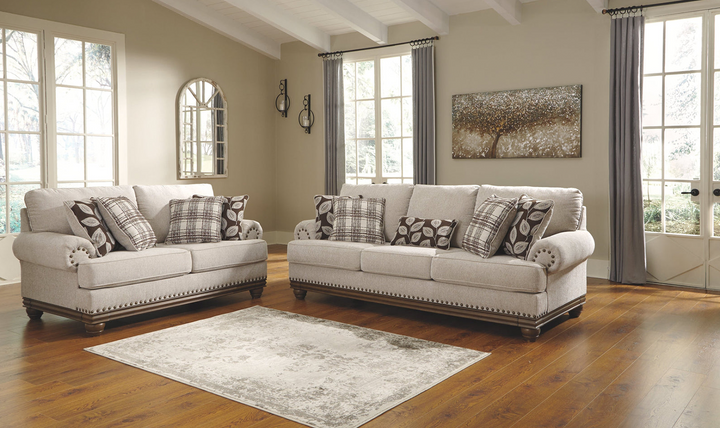 Modern Heritage Harleson 3-Seater Wheat Fabric Sofa with  Rolled Arms