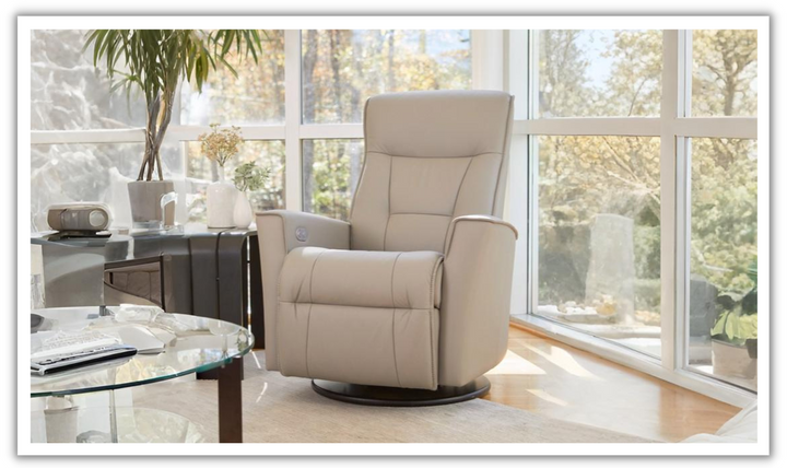 Harstad Power Recliner Chair with Swivel Base-Jennifer Furniture