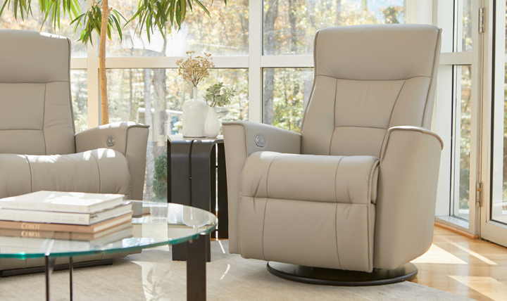 Harstad Power Recliner Chair with Swivel Base-Jennifer Furniture