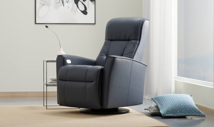 Harstad Power Recliner Chair with Swivel Base-Jennifer Furniture