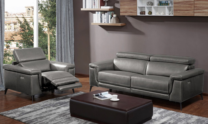 Gio Italia Hendrix Leather Power Recliner Living Room Set