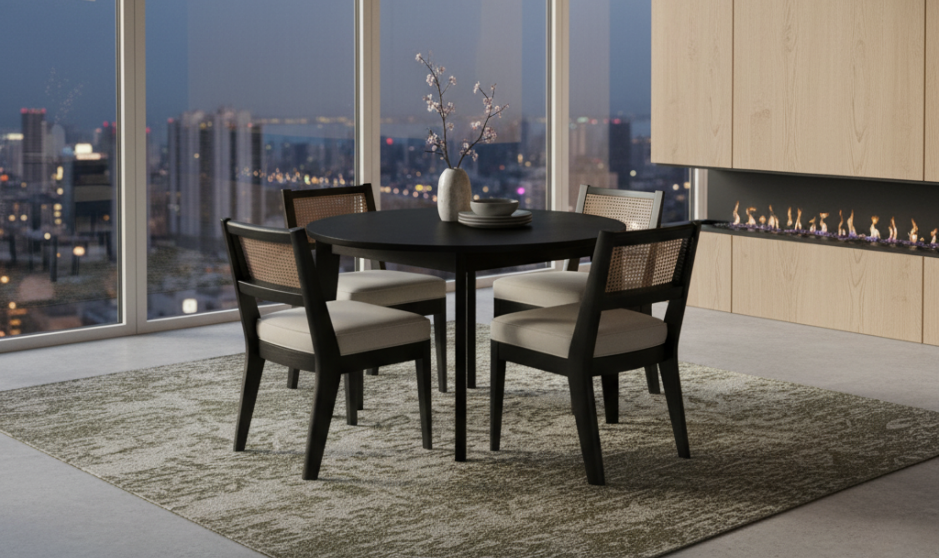Homestyles Brentwood Black 5-Piece Round Dining Set – Jennifer Furniture