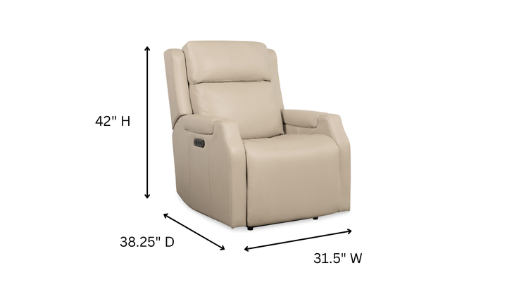Hooker Furniture Living Room Nelson Zero Gravity Power Recliner with Power Headrest and Lumbar