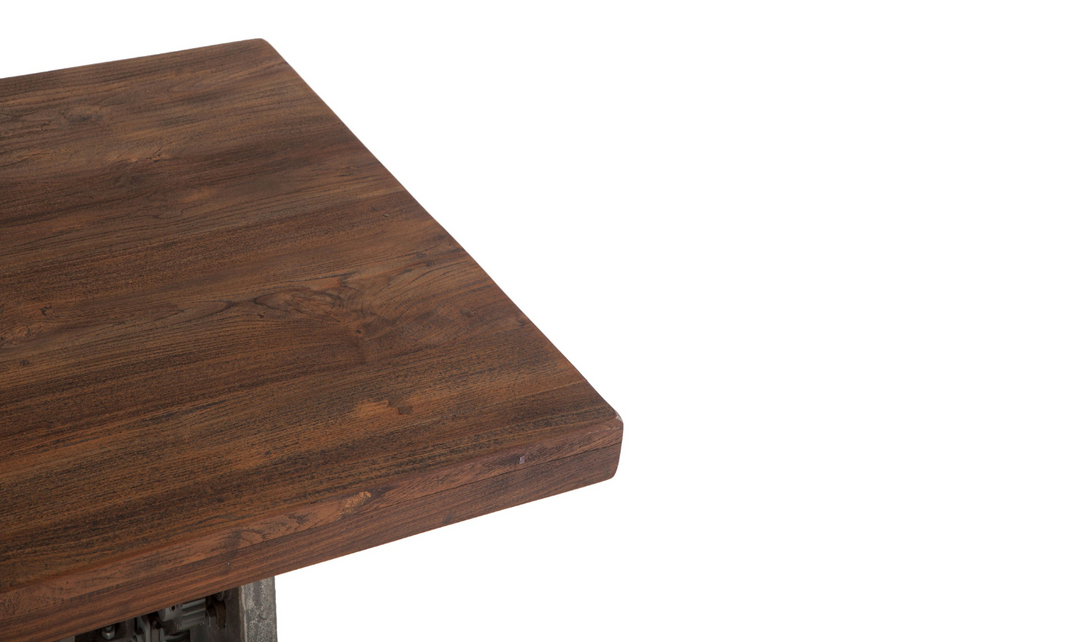 Industrial Loft Office Desk With Adjustable Crank In Gray Zinc-Jennifer Furniture