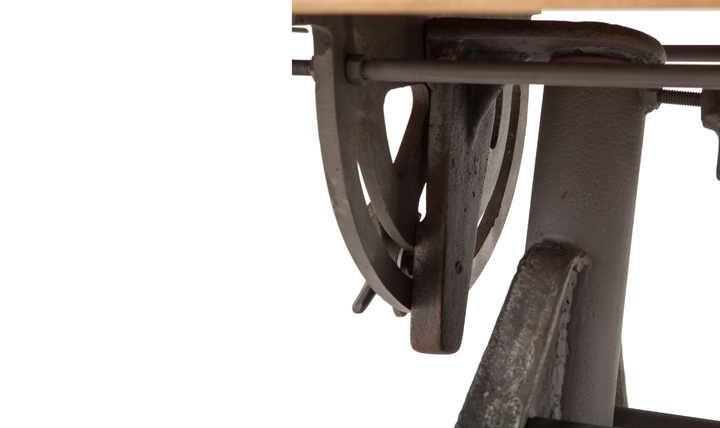 Industrial Loft Wooden Drafting Desk With Adjustable Height-Jennifer Furniture