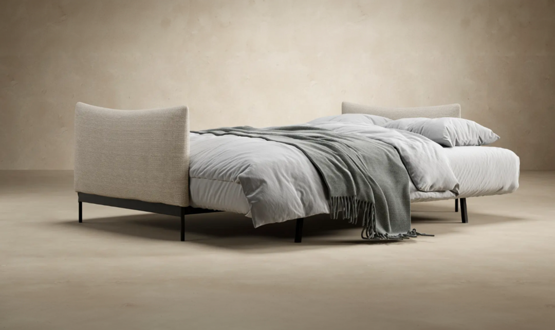 Innovation Living Malloy 2-Seater Fabric Sleeper Sofa With Ottoman