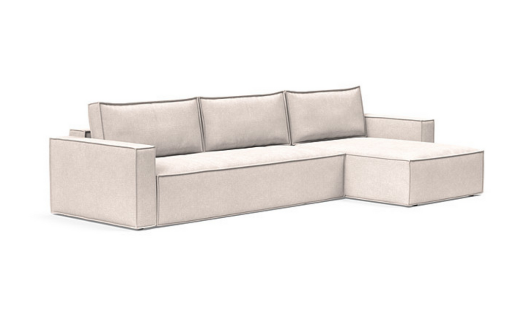 Innovation Living Newilla Fabric L-Shape Sectional Sofa Bed-Jennifer Furniture