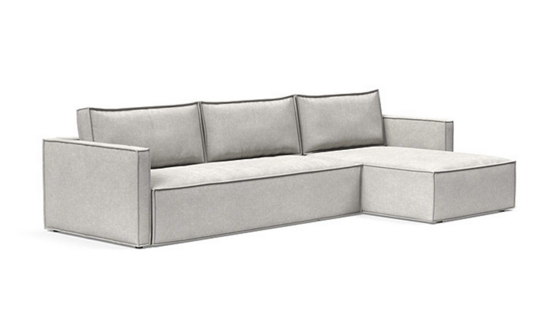 Innovation Living Newilla Fabric L-Shape Sectional Sofa Bed-Jennifer Furniture