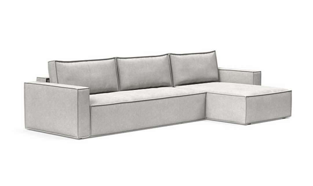 Innovation Living Newilla Fabric L-Shape Sectional Sofa Bed-Jennifer Furniture