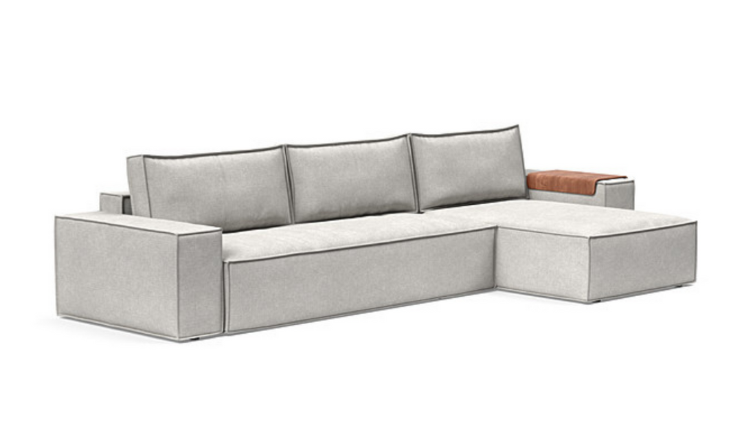 Innovation Living Newilla Fabric L-Shape Sectional Sofa Bed-Jennifer Furniture
