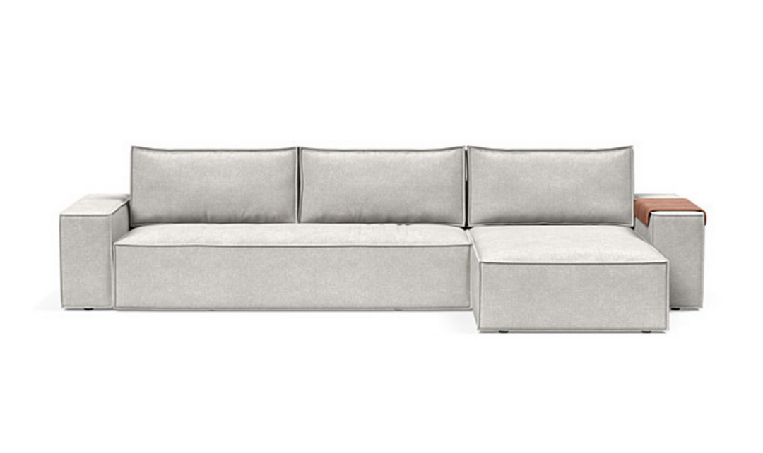Innovation Living Newilla Fabric L-Shape Sectional Sofa Bed-Jennifer Furniture