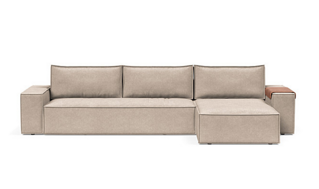 Innovation Living Newilla Fabric L-Shape Sectional Sofa Bed-Jennifer Furniture