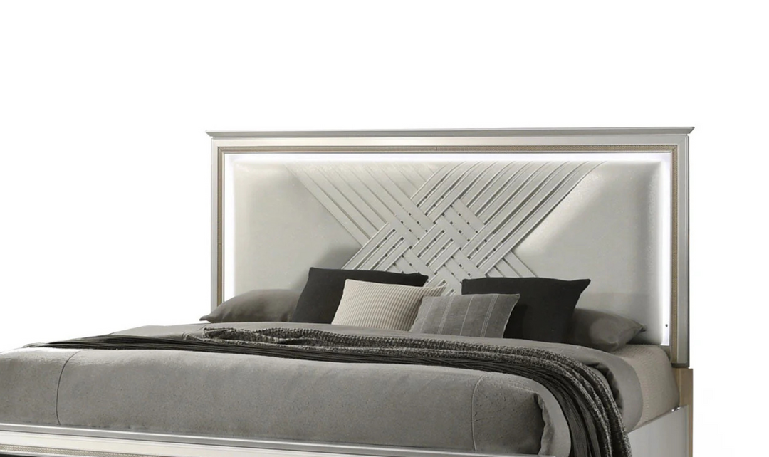 Jennifer Italia Brickfield Modern Bed With Storage And Upholstered Headboard (King/Queen Size Bed)