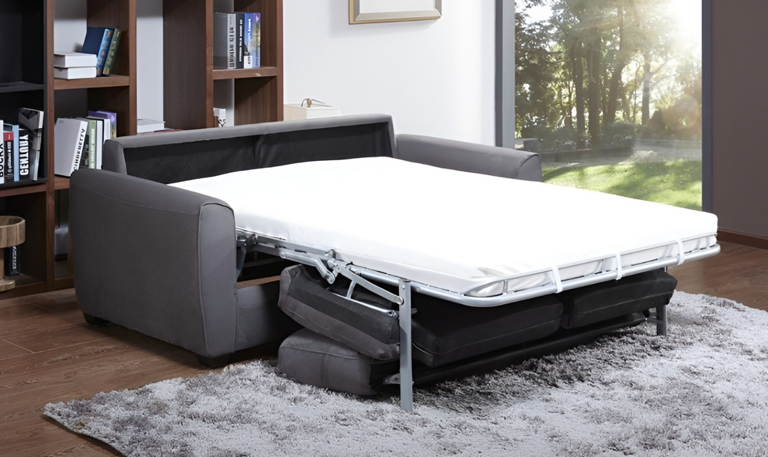 Jennifer Italia Calisto Convertible Sofa Sleeper in Dark Gray (Full Size)