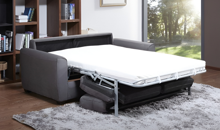 Jennifer Italia Calisto Convertible Sofa Sleeper in Dark Gray (Full Size)