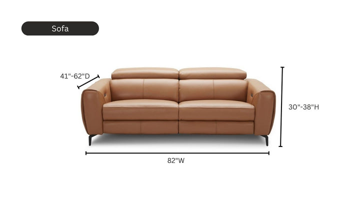 Jennifer Italia Azur Leather Power Reclining Living Room Set