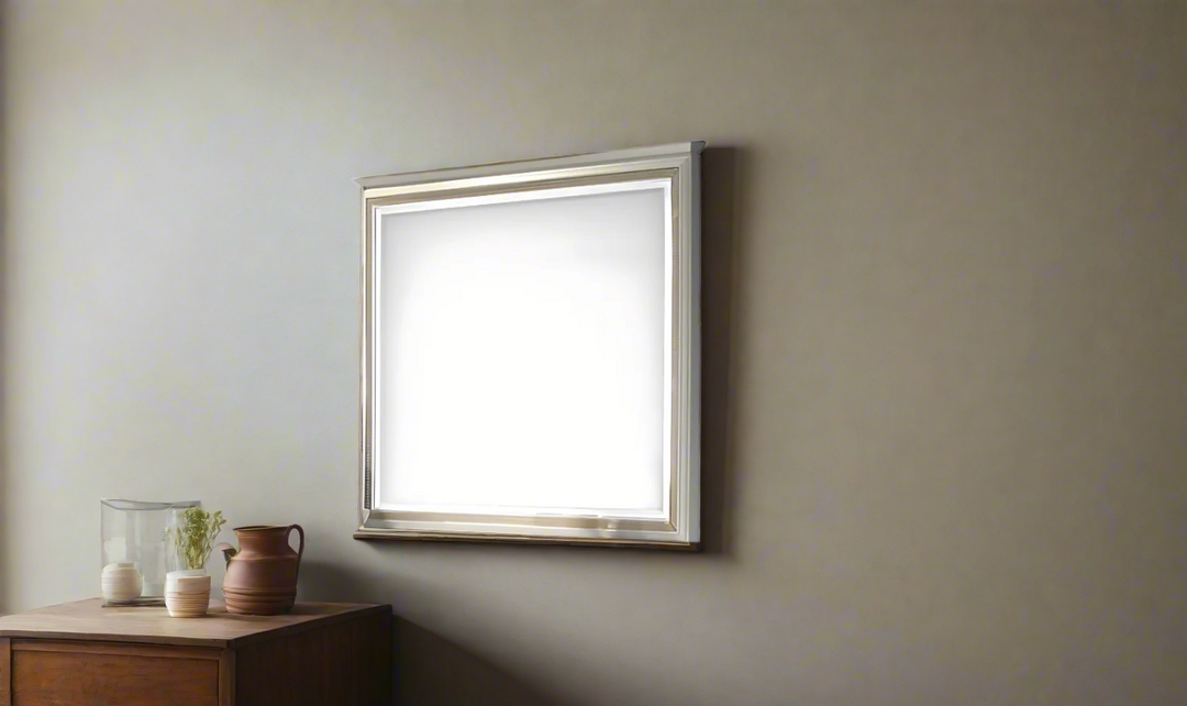 Jennifer Italia Brickfield Rectangle Mirror In Light Gray