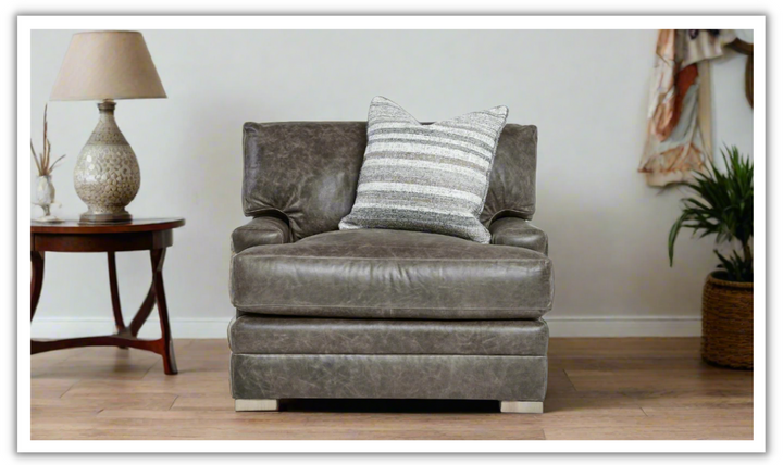 Bernhardt Burnham Leather Chair-Jennifer Furniture