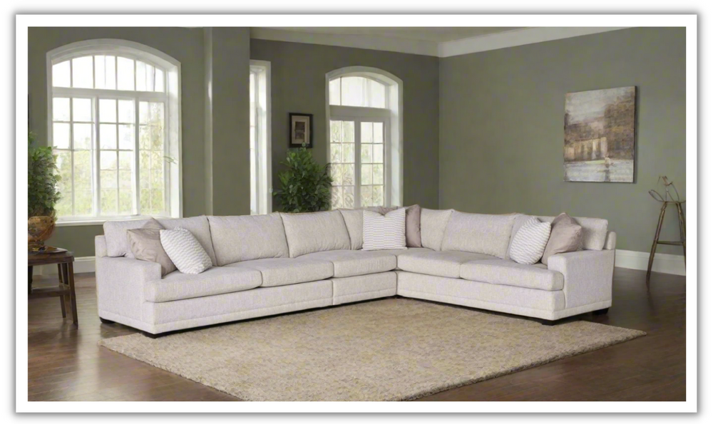 Universal Furniture Hadlee 4 Pieces L-Shape Sectional Sofa in Beige