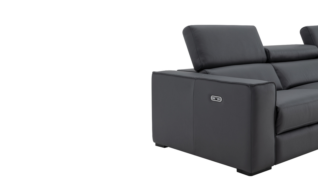 Jennifer Italia Incanto 3-seater Power Recliner Sofa with Adjustable Headrest and Footrest