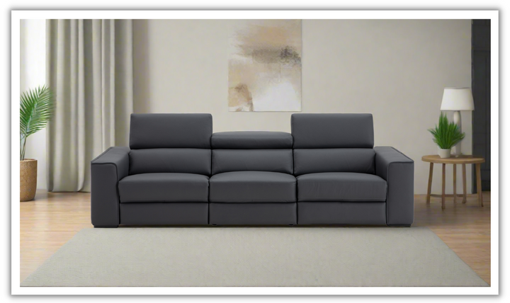 Jennifer Italia Incanto 3 Seater Power Recliner Sofa with Top grain Leather-Jennifer Furniture