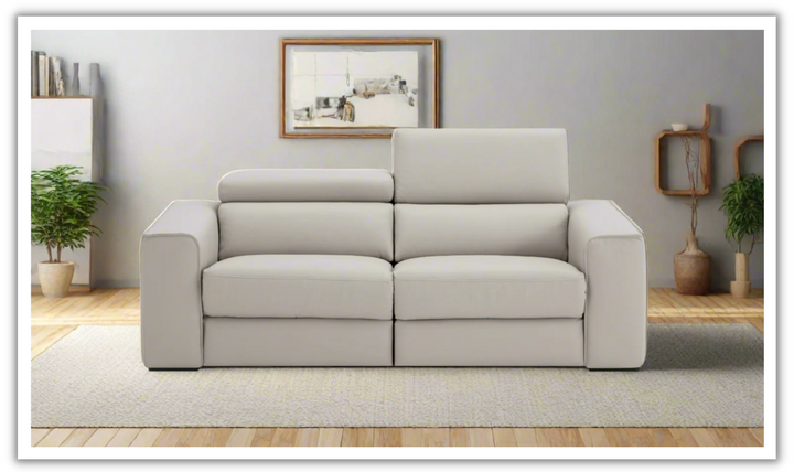 Jennifer Italia Incanto 2-seater Leather Power Recliner Loveseat with Storage Console