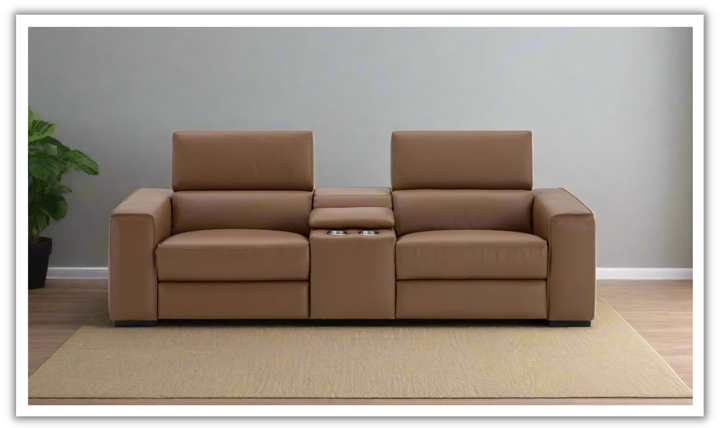 Jennifer Italia Incanto 2 Seater Power Recliner Loveseat with Storage Console-Jennifer Furniture