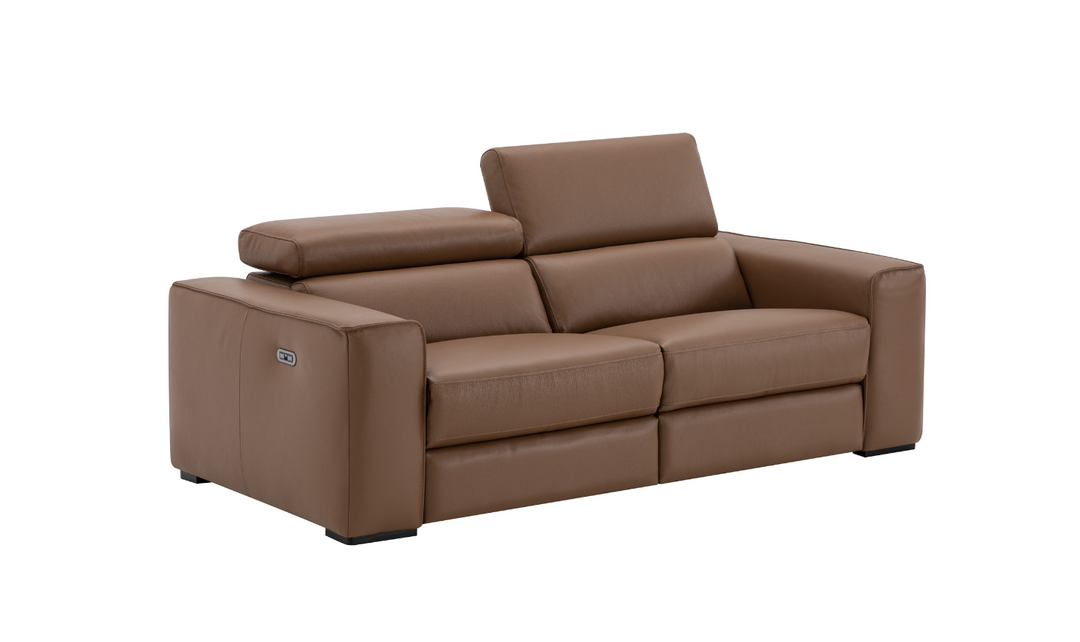 Jennifer Italia Incanto 2-seater Leather Power Recliner Loveseat with Storage Console