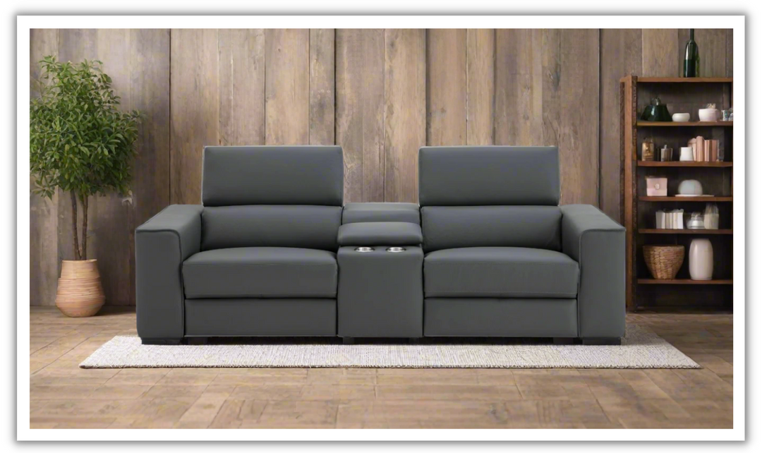 Jennifer Italia Incanto 2 Seater Power Recliner Loveseat with Storage Console-Jennifer Furniture