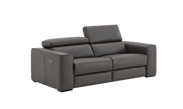 Jennifer Italia Incanto 2-seater Leather Power Recliner Loveseat with Storage Console
